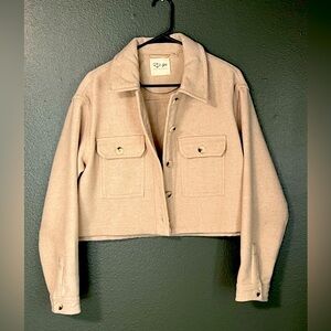 Tan cropped jacket - local boutique - worn twice!